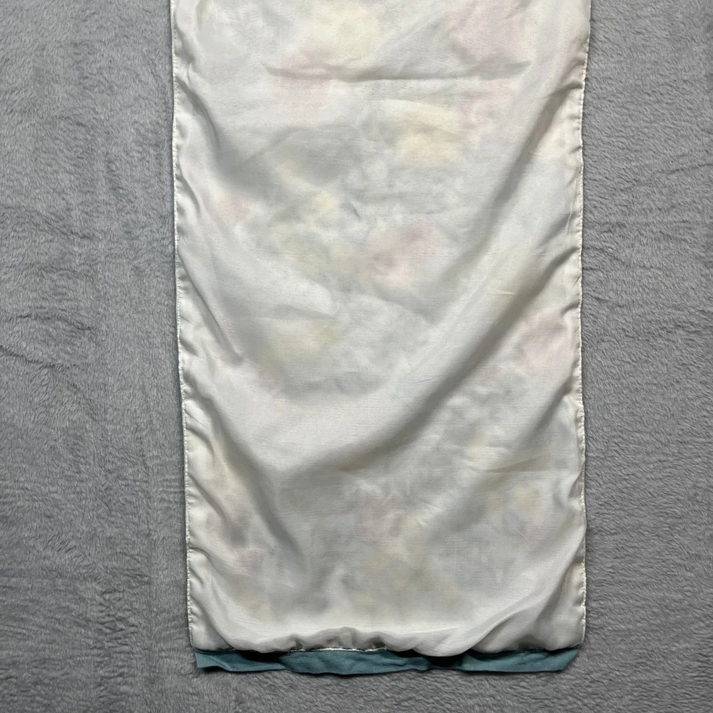 Pier 1 Imports Table Runner Home 35x12 White Multicolor Floral Embroidered Boho